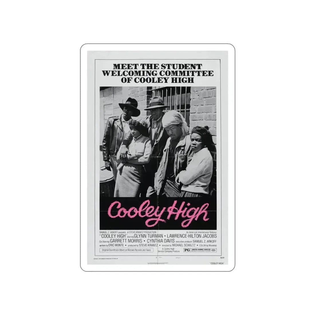 COOLEY HIGH (3) 1975 Movie Poster STICKER Vinyl Die-Cut Decal - The Sticker Space