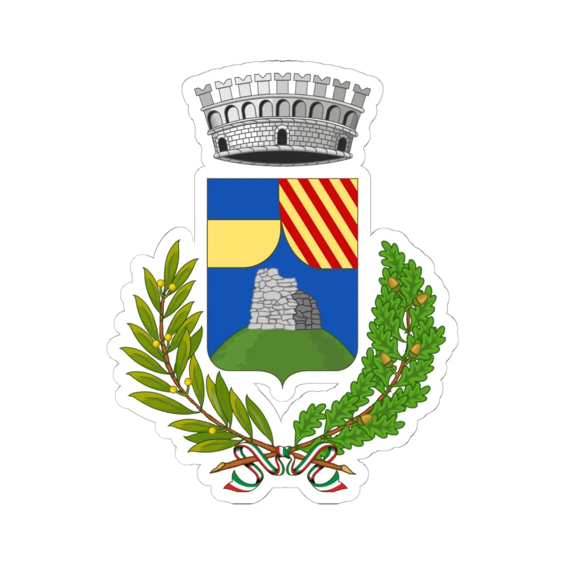 Cosseria-Stemma (Italy) (Coat of Arms) STICKER Vinyl Kiss-Cut Decal - The Sticker Space