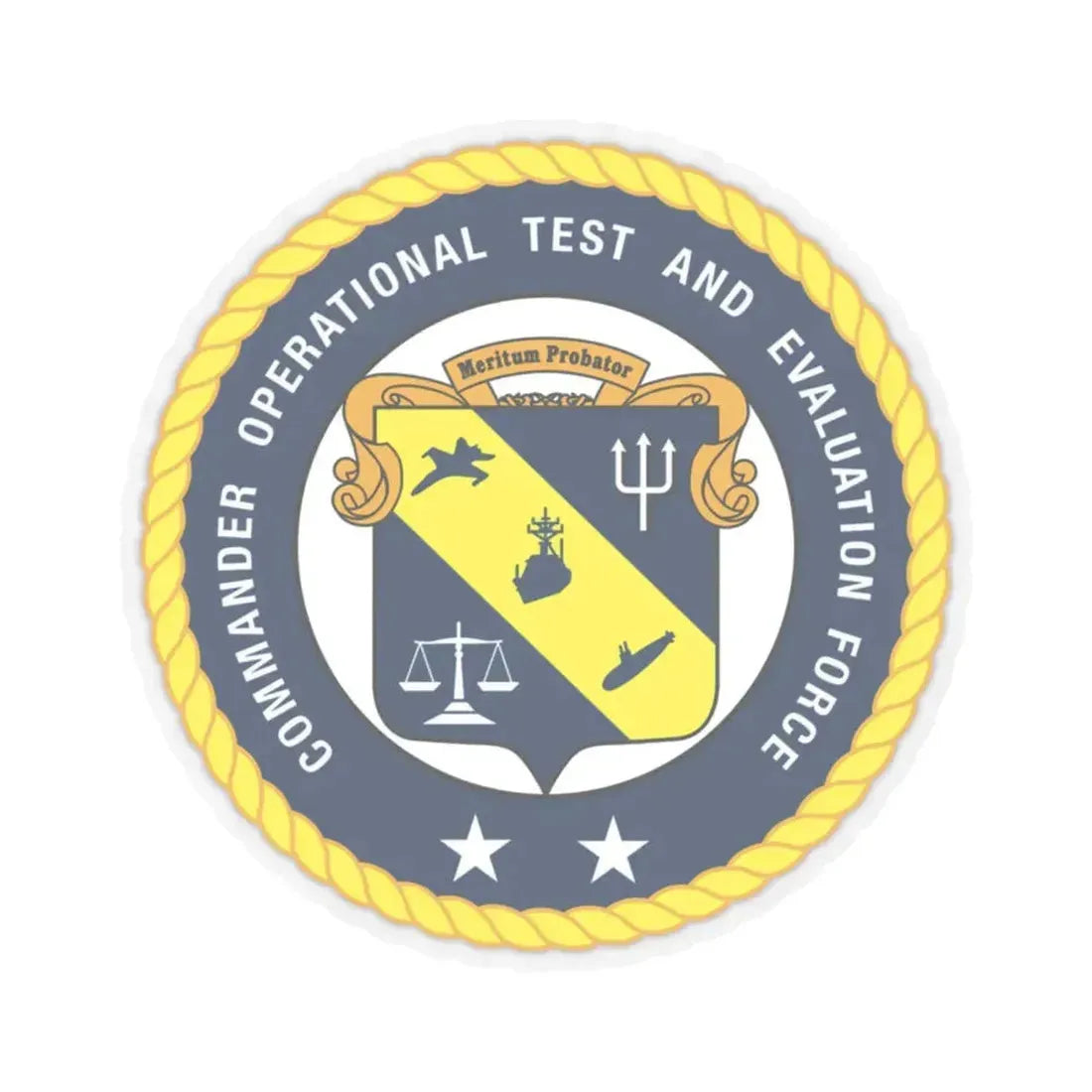 COTEF 2 Star Commander Operational Test and Evaluation Force (U.S. Navy) STICKER Vinyl Kiss-Cut Decal 6 Inch Transparent - The Sticker Space