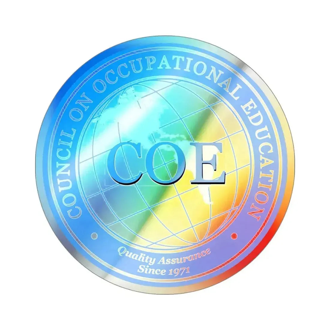 Council on Occupational Education (U.S. Navy) Holographic STICKER Die-Cut Vinyl Decal - The Sticker Space