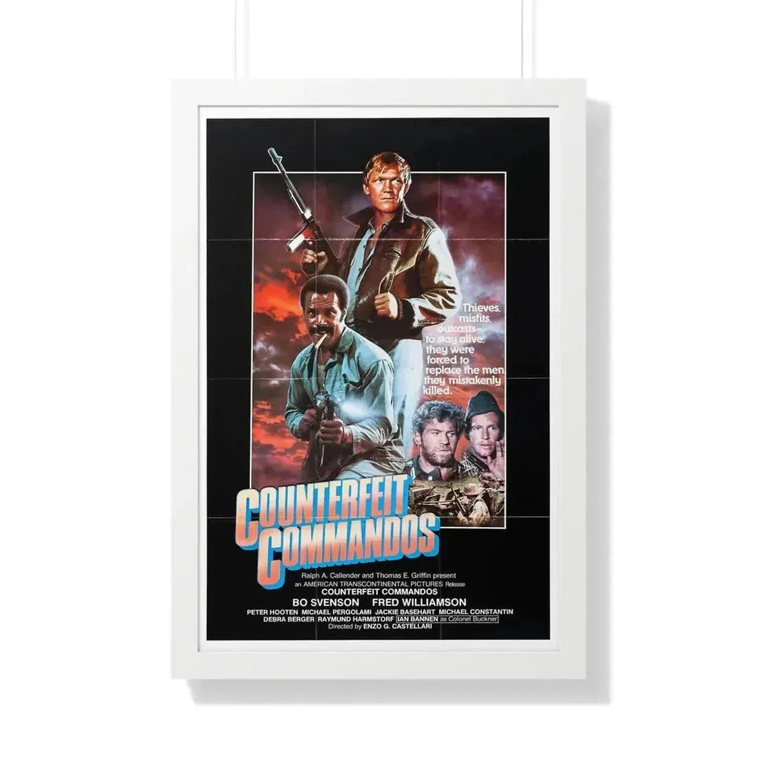 COUNTERFEIT COMMANDOS (THE INGLORIOUS BASTARDS) 1978 - Framed Movie Poster - The Sticker Space