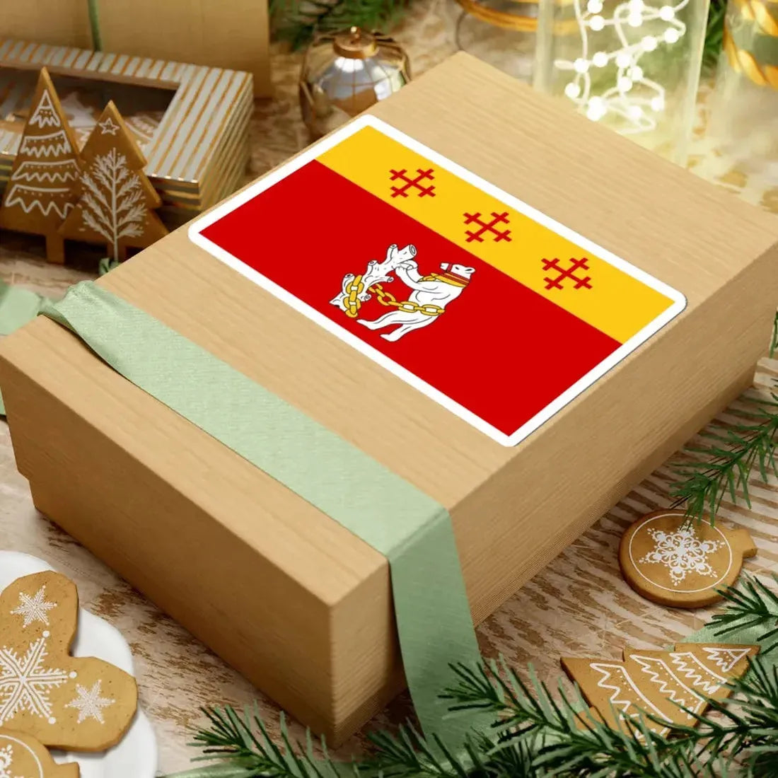 County Flag of Warwickshire (England) STICKER Vinyl Kiss-Cut Decal - The Sticker Space