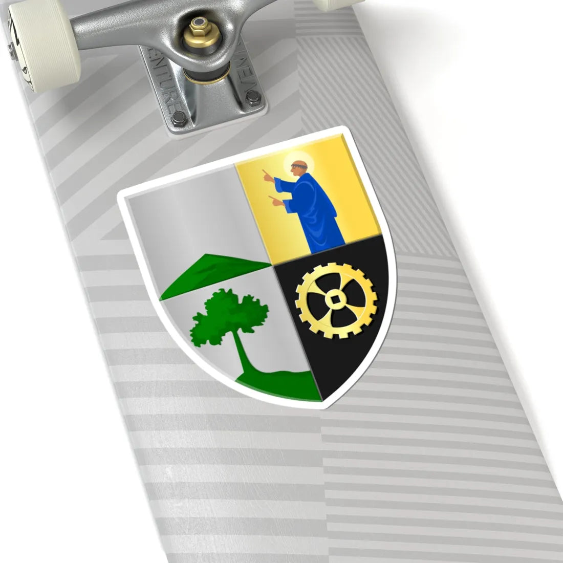 Court-Saint-Étienne wapen (Belgium) (Coat of Arms) STICKER Vinyl Kiss-Cut Decal - The Sticker Space