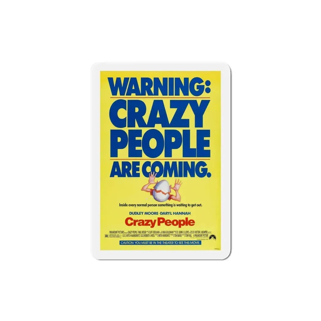 Crazy People 1990 Movie Poster Refrigerator Magnet - The Sticker Space