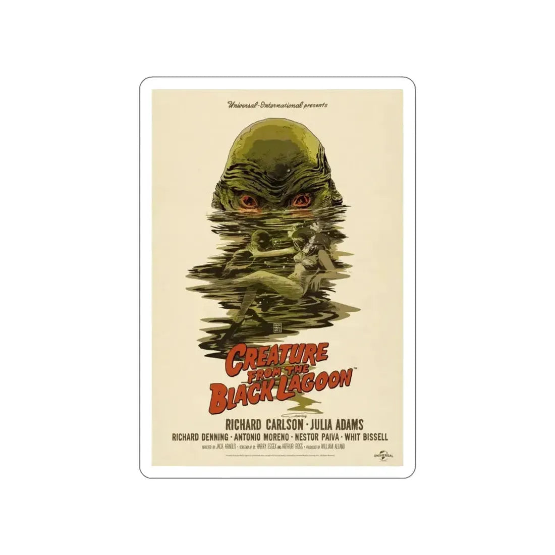 CREATURE FROM THE BLACK LAGOON (10) 1954 Movie Poster STICKER Vinyl Die-Cut Decal - The Sticker Space