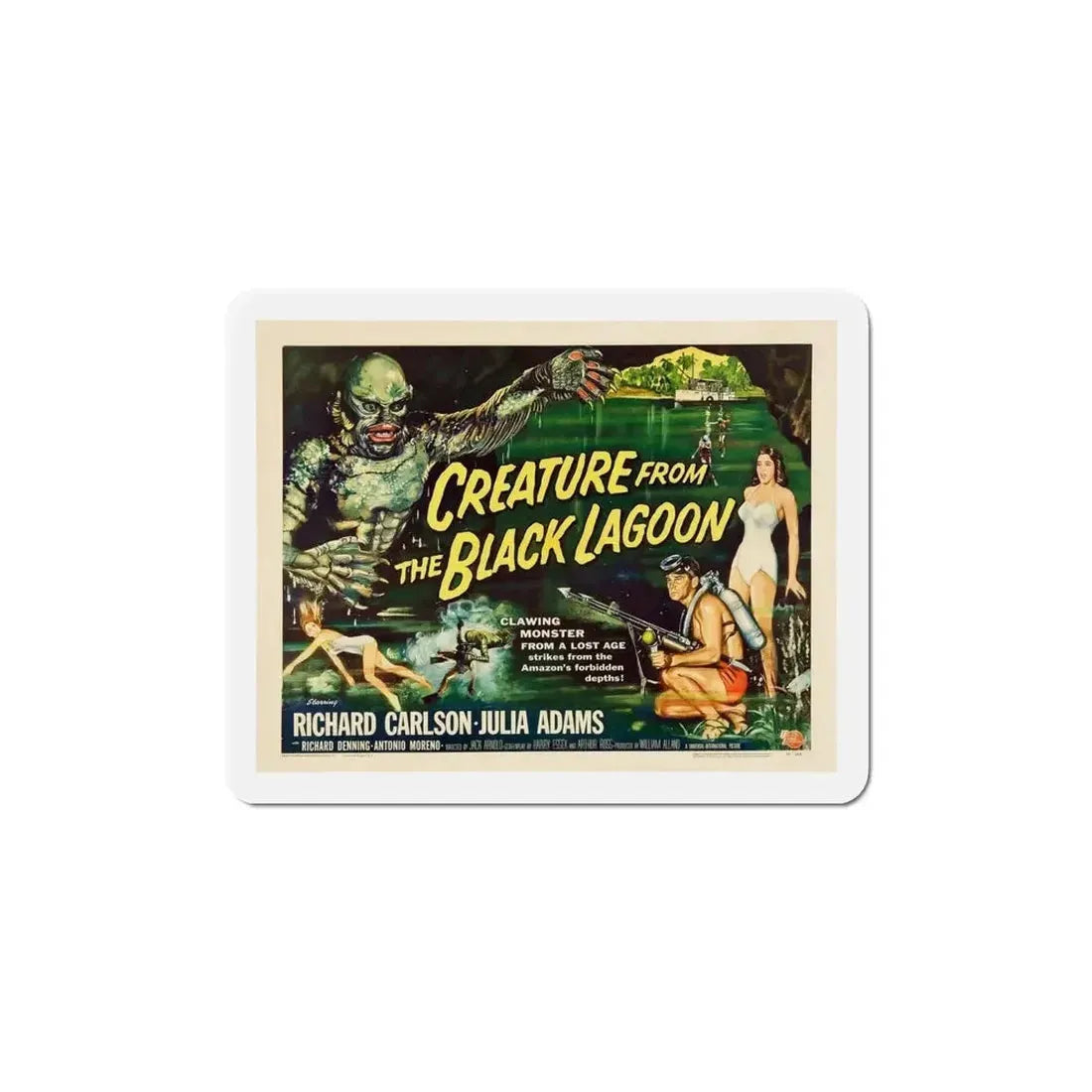 Creature from the Black Lagoon 1954 v2 Movie Poster Refrigerator Magnet - The Sticker Space