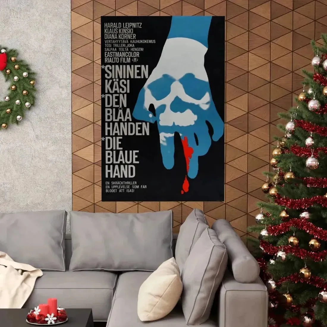 CREATURE WITH THE BLUE HAND 1967 - Paper Movie Poster - The Sticker Space