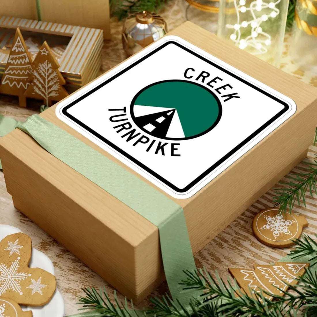 Creek Turnpike (Oklahoma) (Road Sign) STICKER Vinyl Kiss-Cut Decal - The Sticker Space