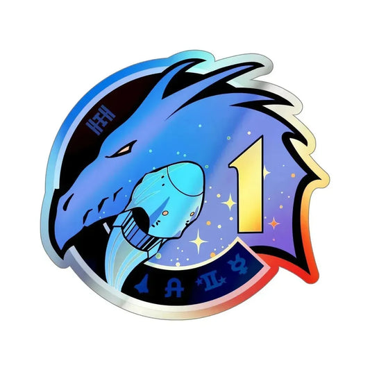 Crew-1 (SpaceX) Holographic STICKER Die-Cut Vinyl Decal 6 Inch Holographic - The Sticker Space