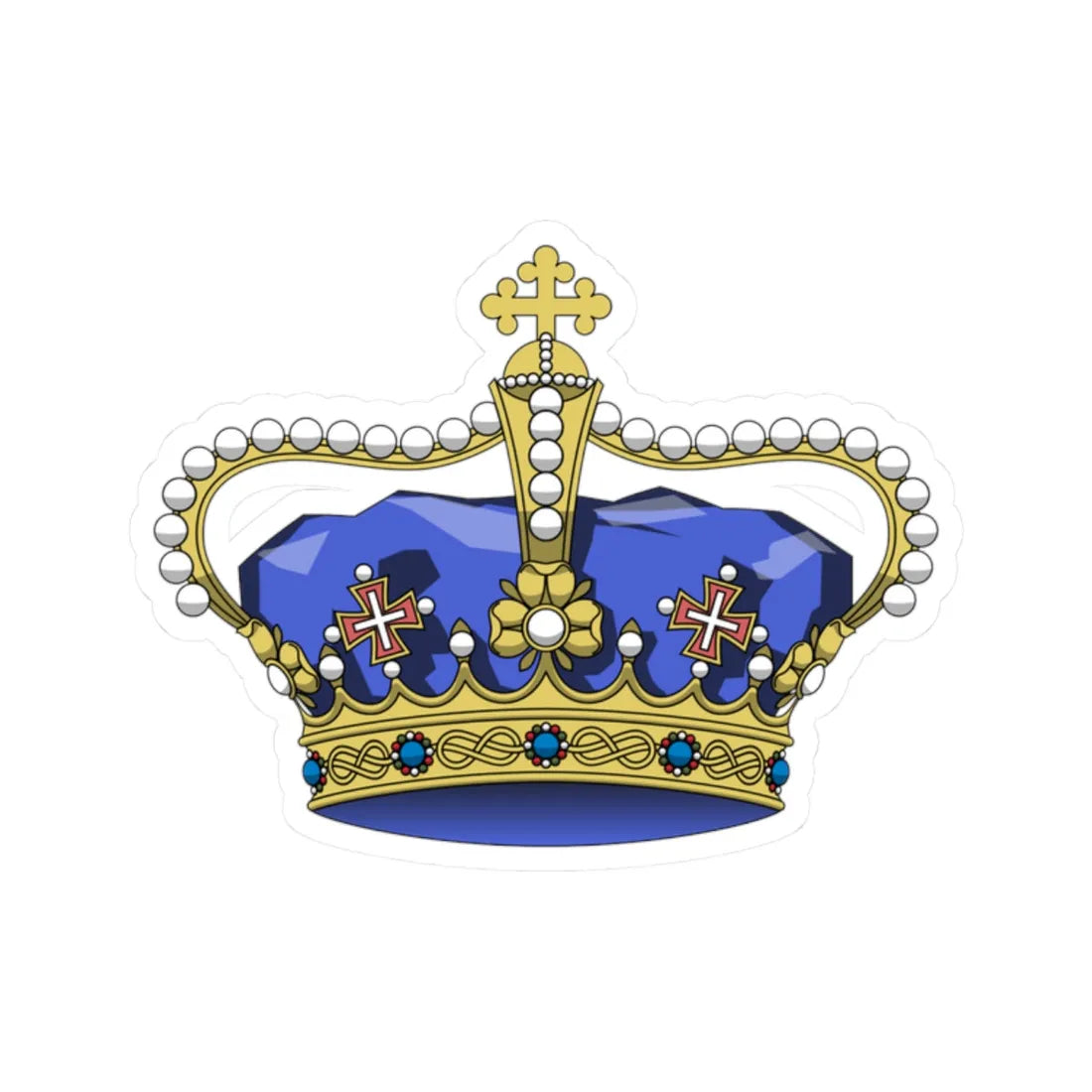 Crown of Italian hereditary prince (Italy) (Coat of Arms) STICKER Vinyl Kiss-Cut Decal - The Sticker Space