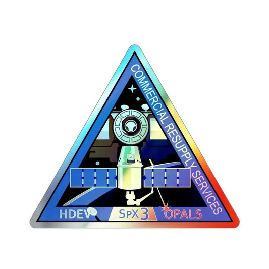 CRS-3 (SpaceX) Holographic STICKER Die-Cut Vinyl Decal 6 Inch Holographic - The Sticker Space