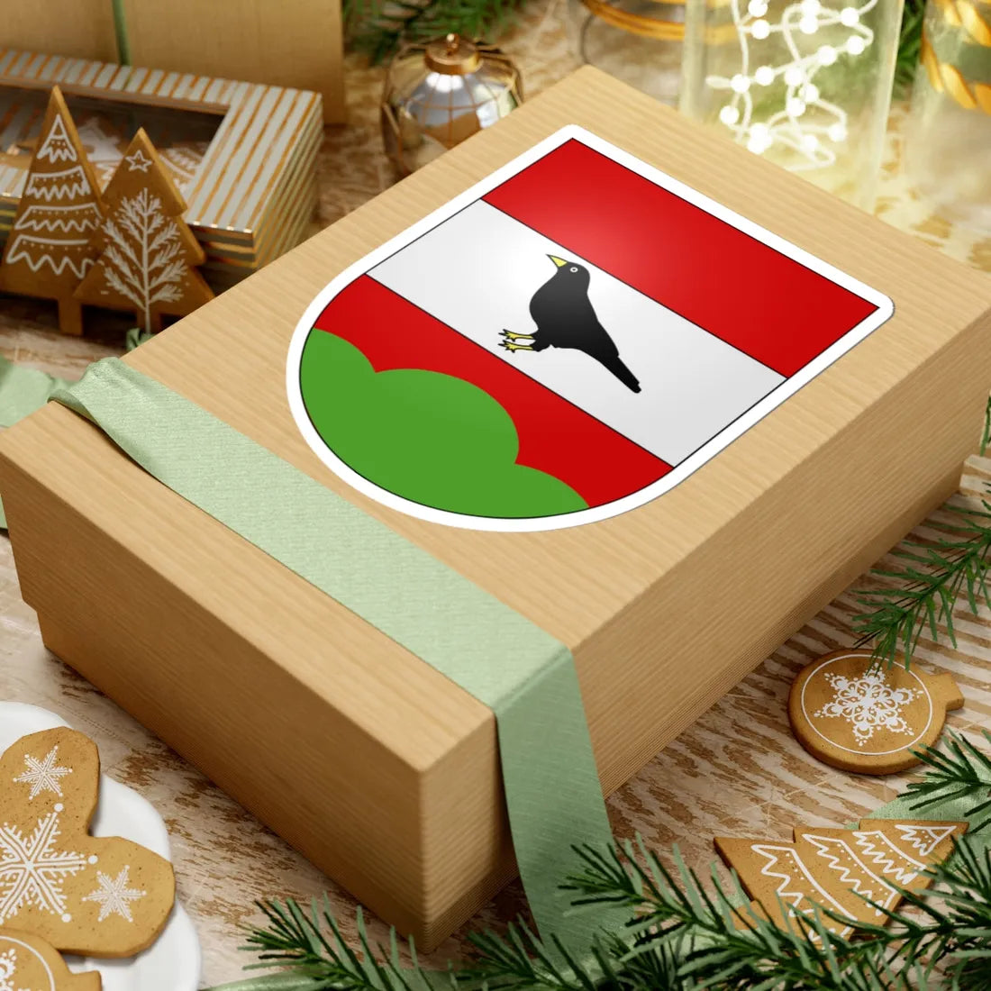 Crésuz-coat of arms (Switzerland) (Coat of Arms) STICKER Vinyl Kiss-Cut Decal - The Sticker Space