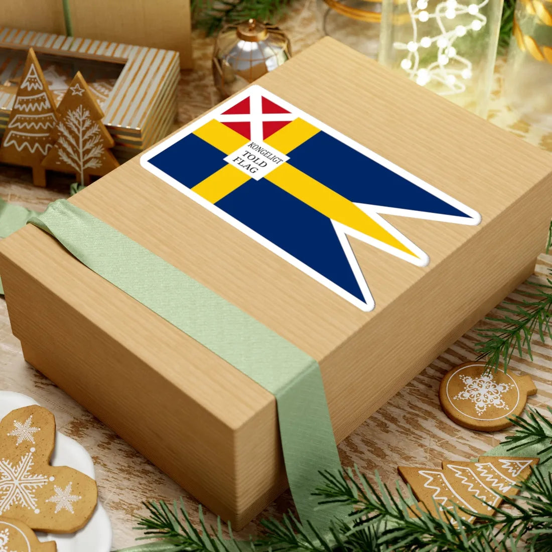 Customs flag of Sweden-Norway 1824-1842 (Norway) STICKER Vinyl Kiss-Cut Decal - The Sticker Space