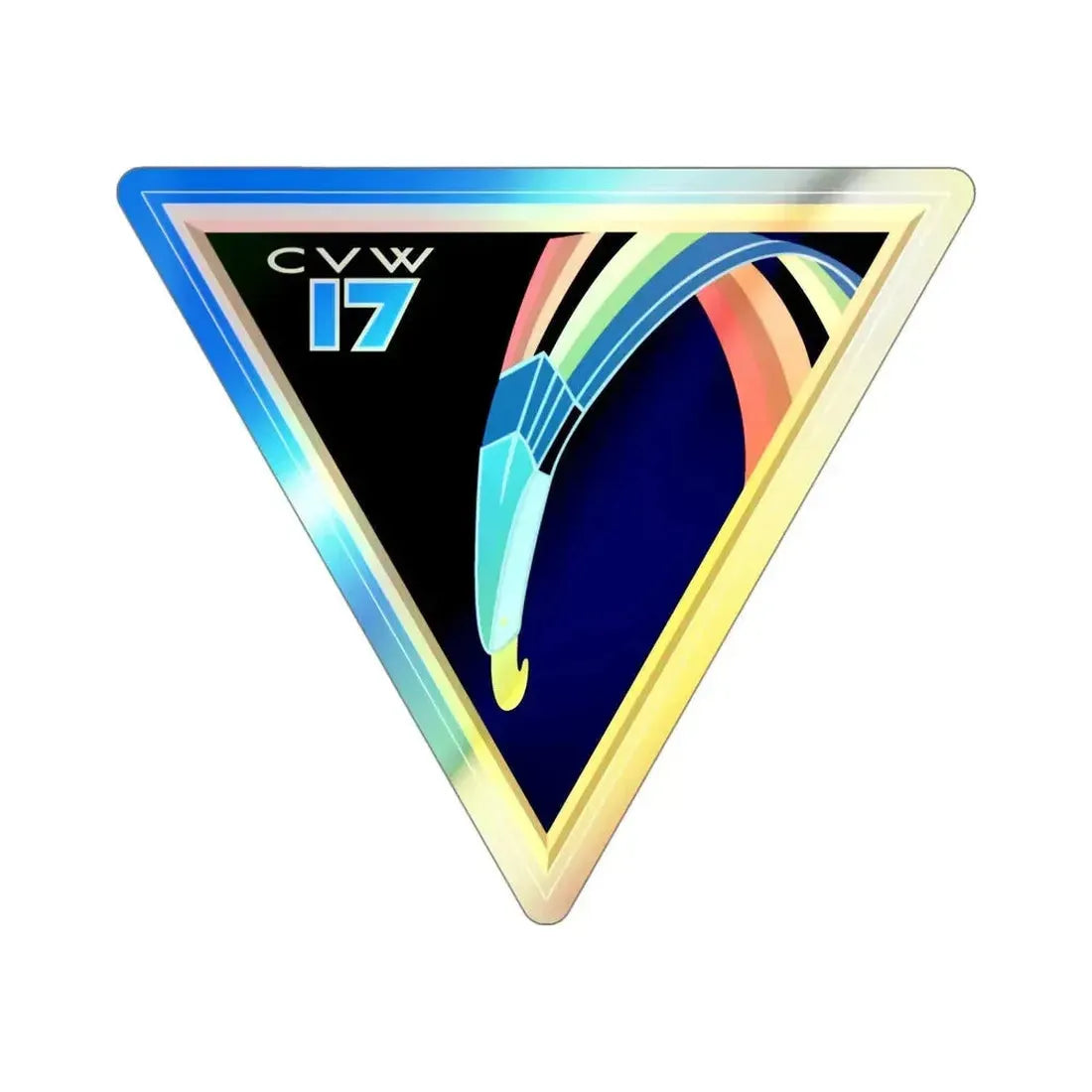 CVW 17 Carrier Air Wing (U.S. Navy) Holographic STICKER Die-Cut Vinyl Decal - The Sticker Space