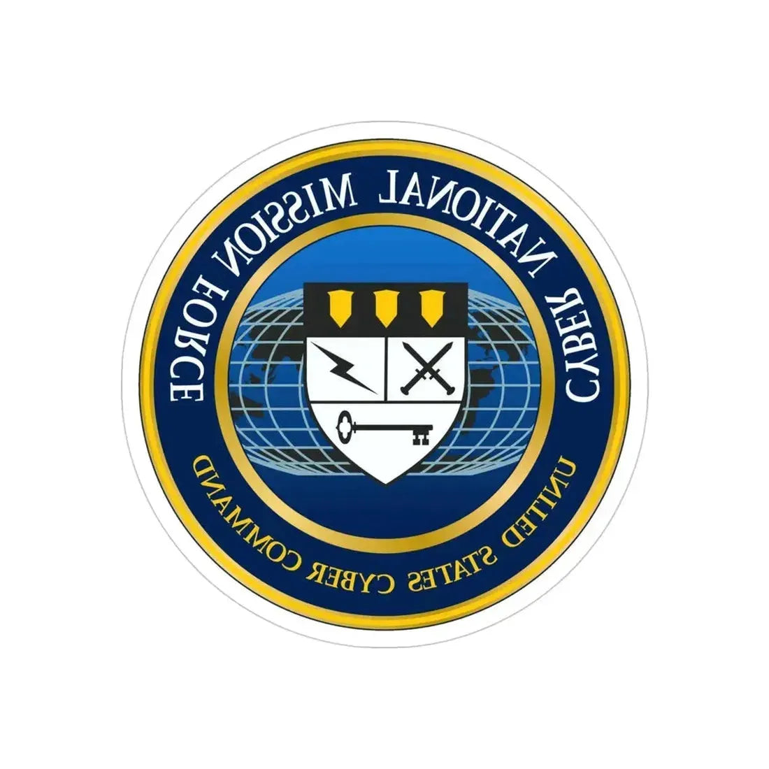 Cyber National Mission Force (U.S. Army) REVERSE PRINT Transparent Die-Cut STICKER - The Sticker Space