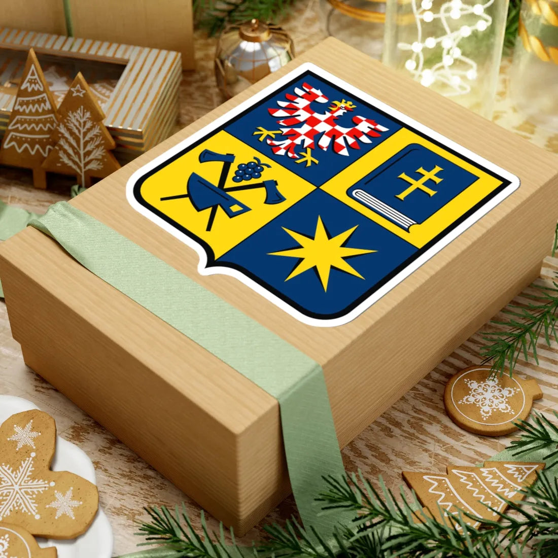 CZE Kraj Zliński COA (Czech Republic) (Coat of Arms) STICKER Vinyl Kiss-Cut Decal - The Sticker Space