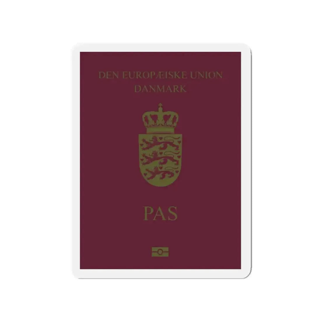 Danish Passport - Refrigerator Magnet - The Sticker Space