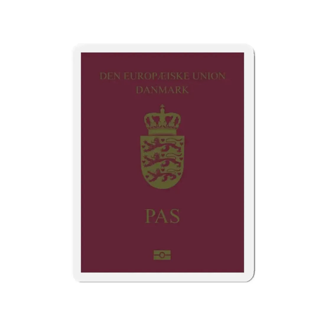Danish Passport - Refrigerator Magnet - The Sticker Space