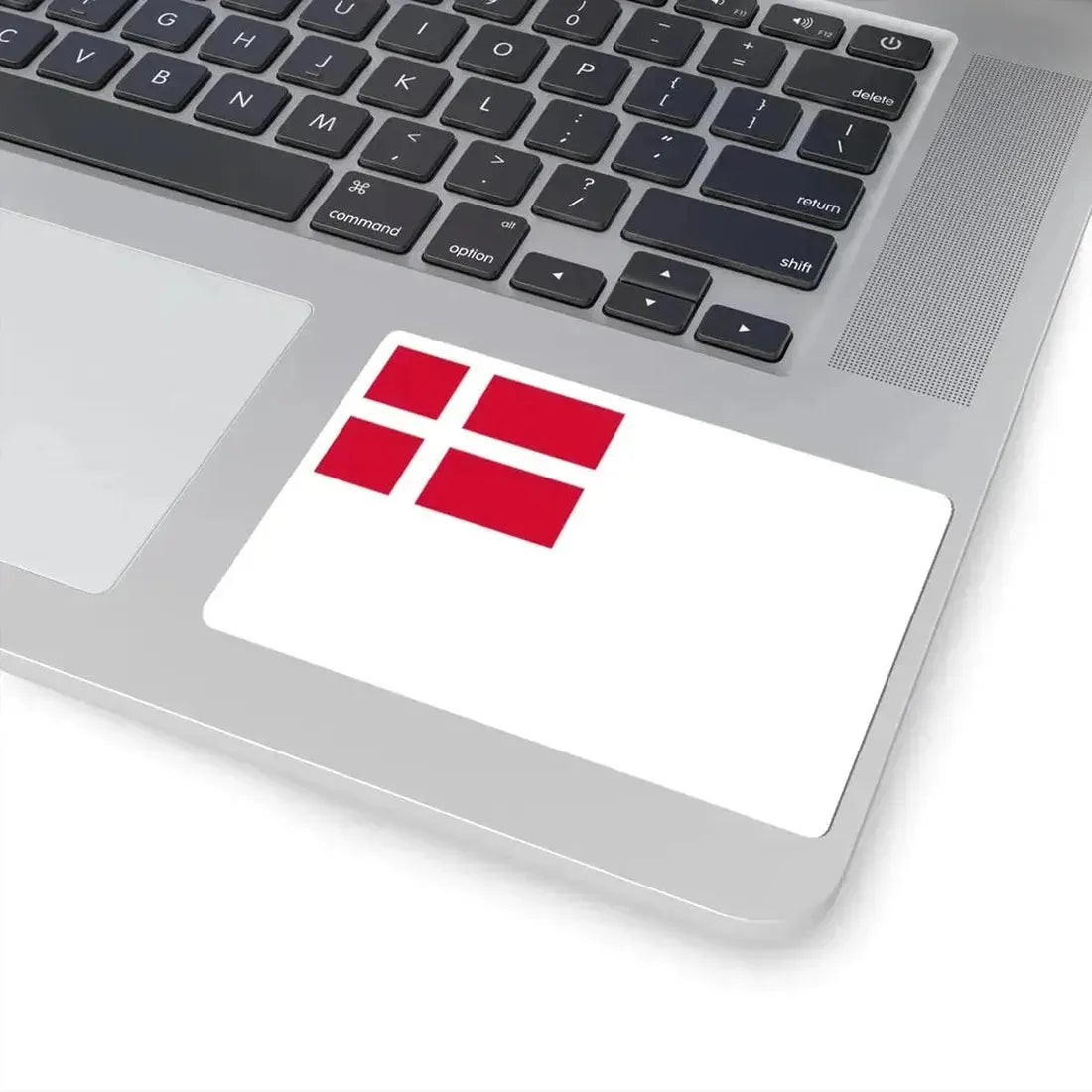 Danish White Ensign (Denmark) STICKER Vinyl Kiss-Cut Decal - The Sticker Space