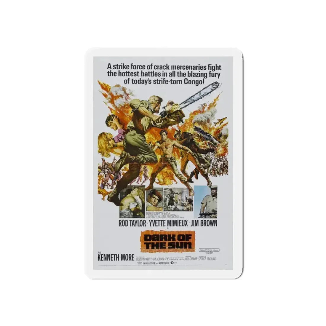 DARK OF THE SUN (MERCENARIES) 1968 Movie Poster - Refrigerator Magnet - The Sticker Space