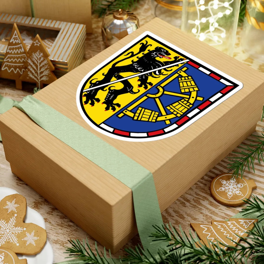 DE Landkreis Erlangen-Hoechstadt COA (Germany) (Coat of Arms) STICKER Vinyl Kiss-Cut Decal - The Sticker Space