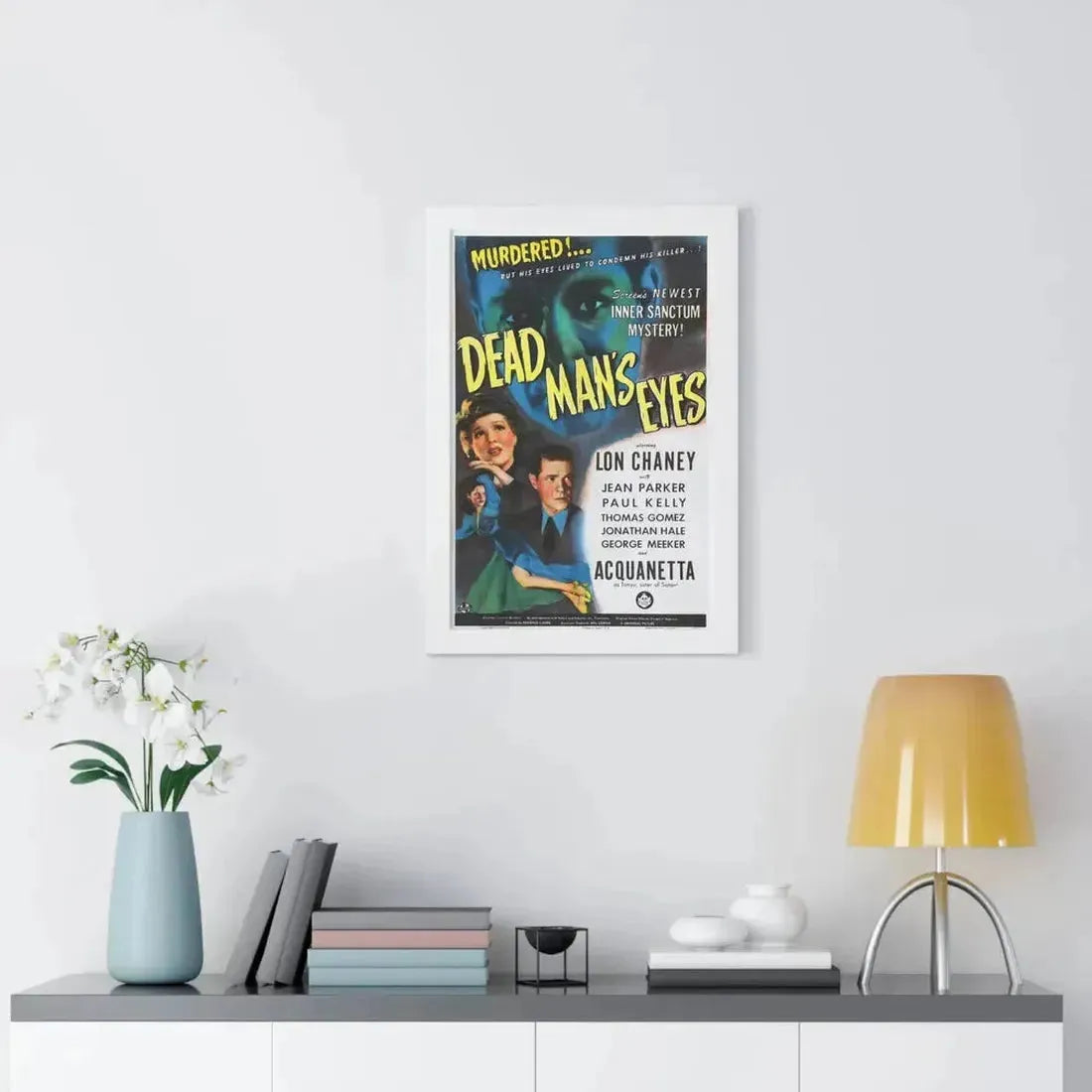 DEAD MAN'S EYES 1944 - Framed Movie Poster - The Sticker Space