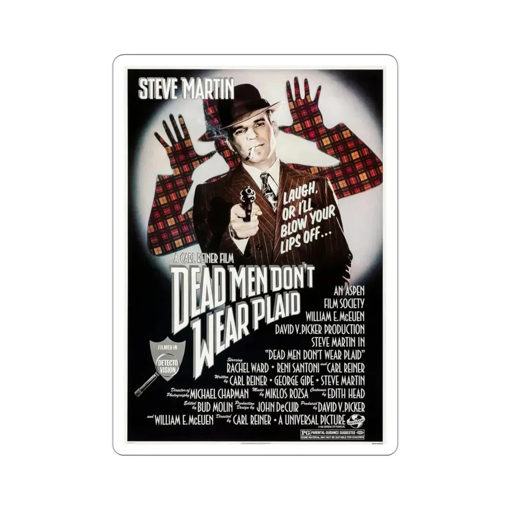 Dead Men Don't Wear Plaid 1982 Movie Poster STICKER Vinyl Die-Cut Decal - The Sticker Space