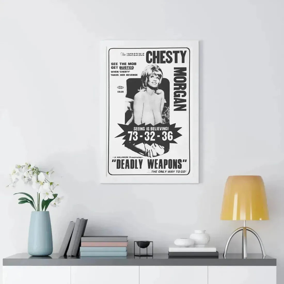 DEADLY WEAPONS 1974 - Framed Movie Poster - The Sticker Space