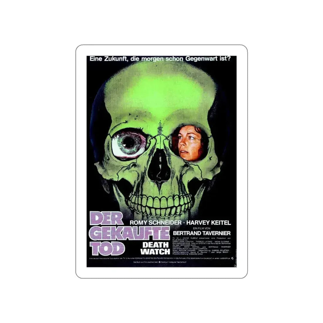 DEATH WATCH (GERMAN) 1980 Movie Poster STICKER Vinyl Die-Cut Decal - The Sticker Space