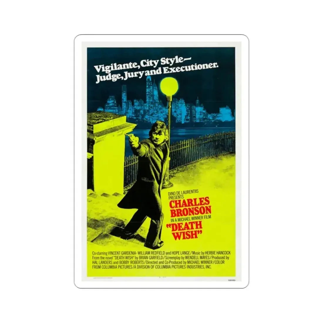 Death Wish 1974 2 Movie Poster STICKER Vinyl Die-Cut Decal - The Sticker Space