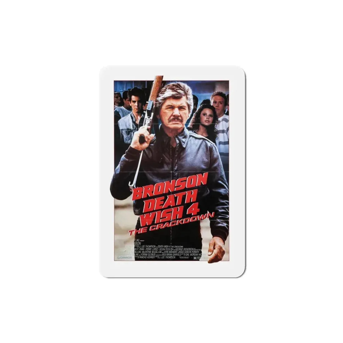 Death Wish 4 The Crackdown 1987 Movie Poster Refrigerator Magnet 3 Inch - The Sticker Space