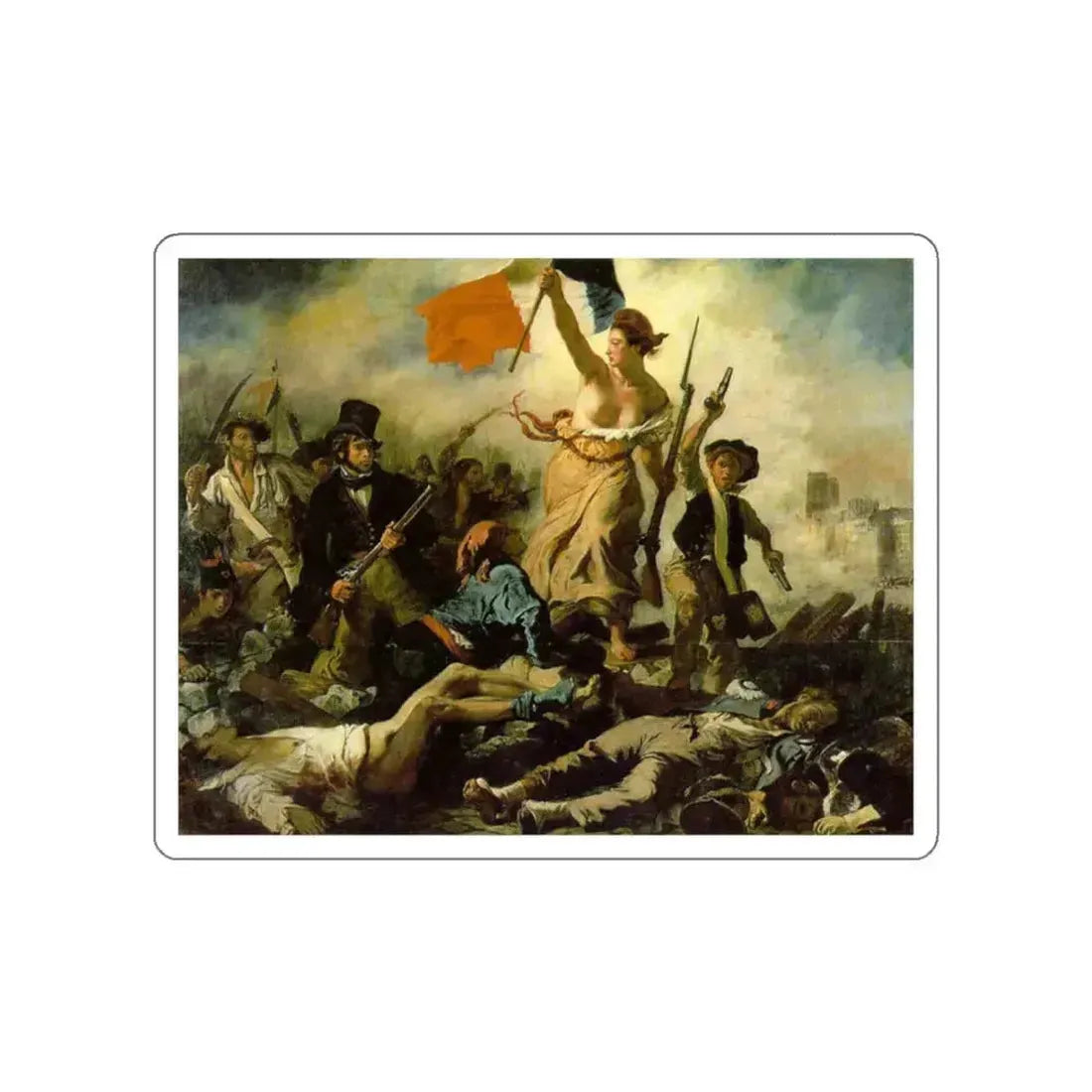 DELACROIX, EUGENE - Liberty Leading the People (Artwork) STICKER Vinyl Die-Cut Decal - The Sticker Space