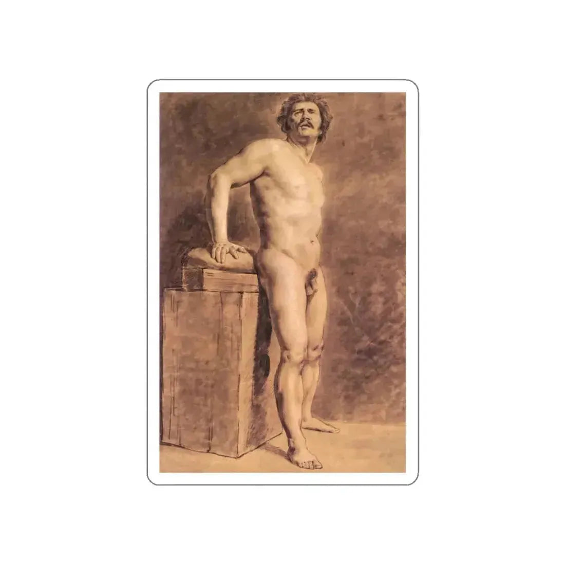 DELACROIX, EUGENE - Male Academy Figure (Artwork) STICKER Vinyl Die-Cut Decal - The Sticker Space