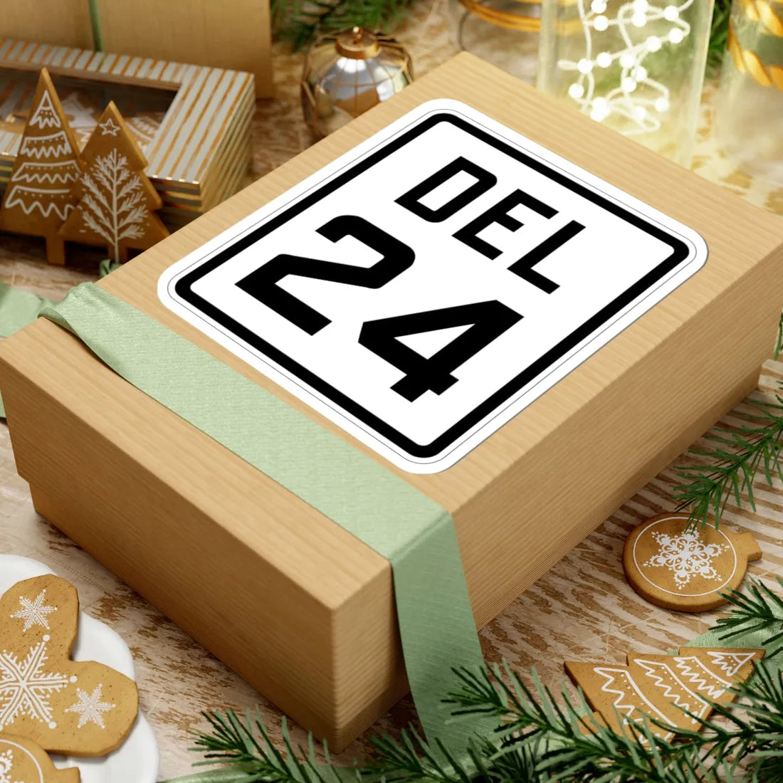 Delaware 24 1926 (Delaware) (Road Sign) STICKER Vinyl Kiss-Cut Decal - The Sticker Space
