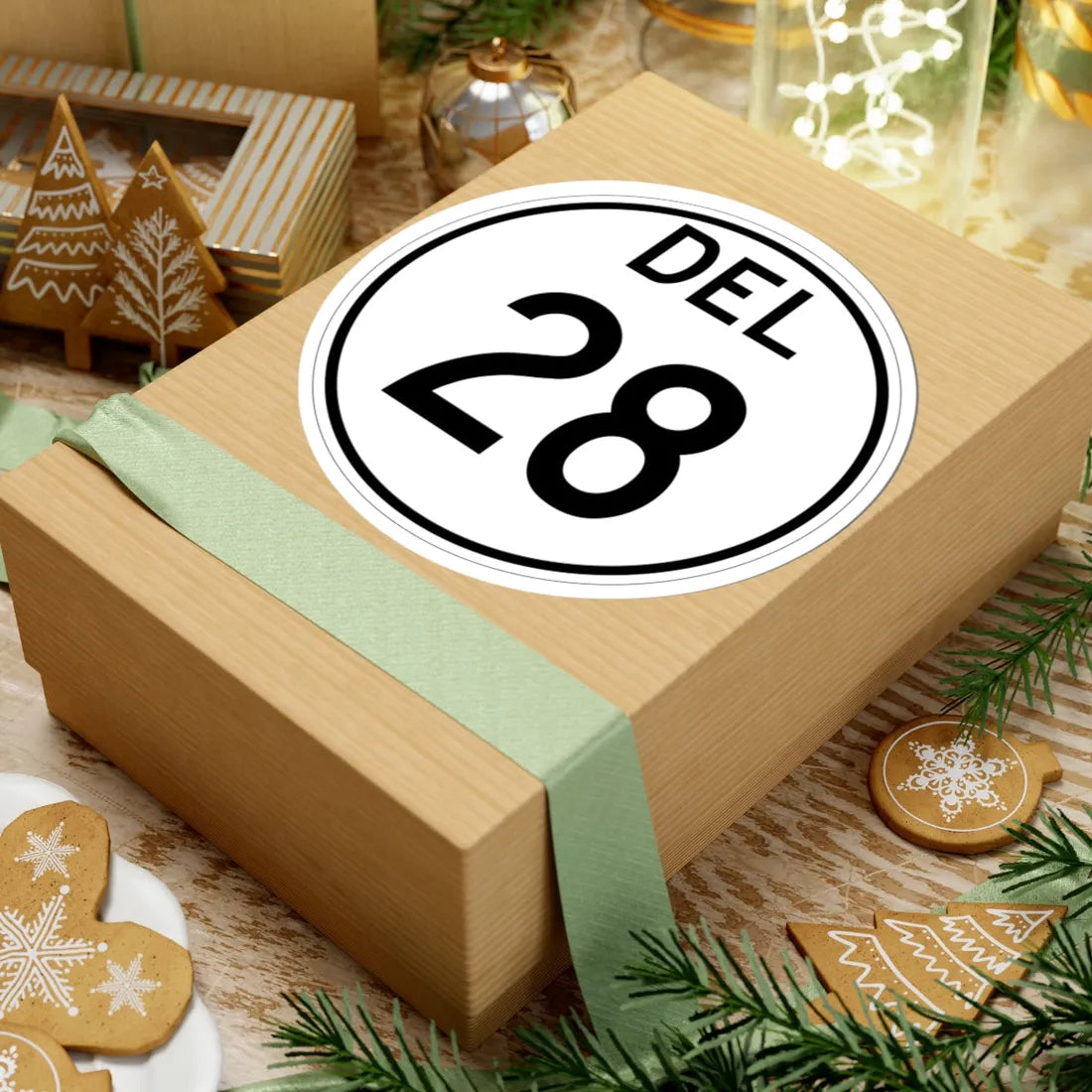 Delaware 28 1964 (Delaware) (Road Sign) STICKER Vinyl Kiss-Cut Decal - The Sticker Space