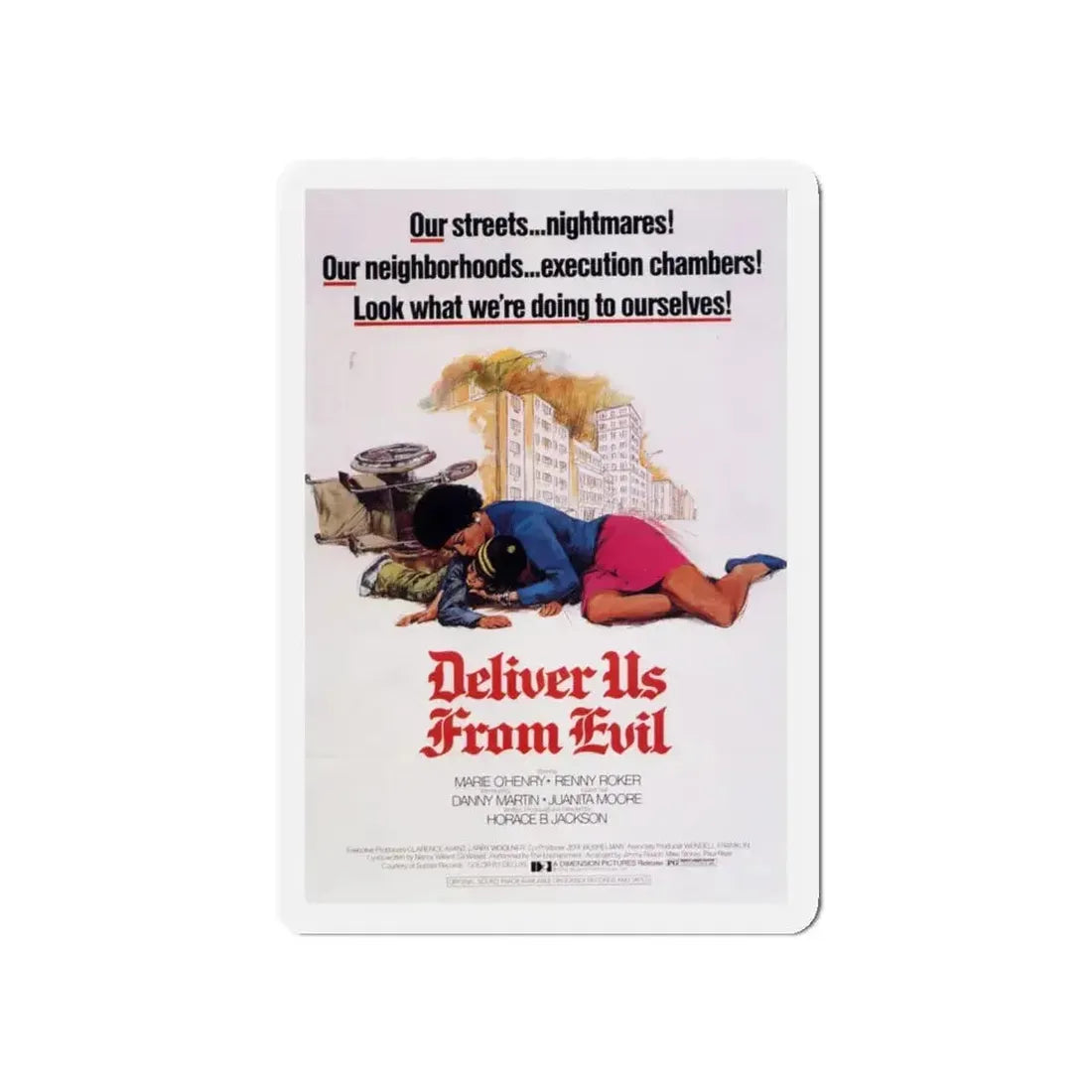 DELIVER US FROM EVIL 1975 Movie Poster - Refrigerator Magnet - The Sticker Space