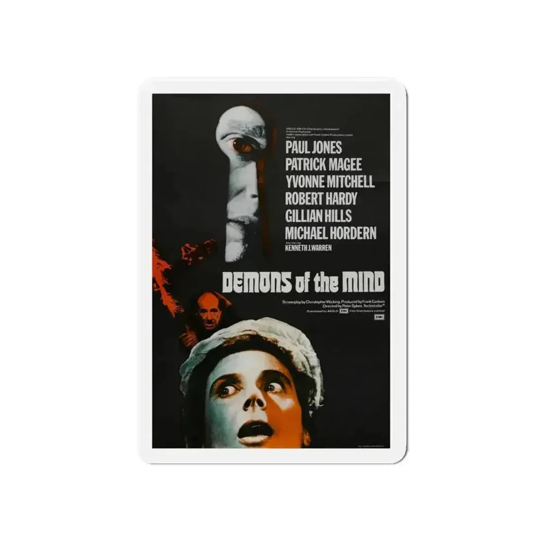 DEMONS OF THE MIND 1974 Movie Poster - Refrigerator Magnet - The Sticker Space