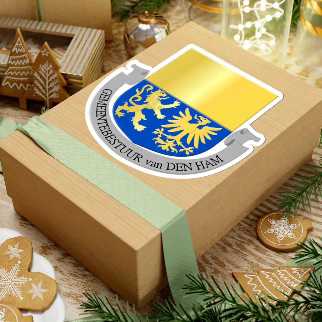 Den Ham wapen (Netherlands) (Coat of Arms) STICKER Vinyl Kiss-Cut Decal - The Sticker Space