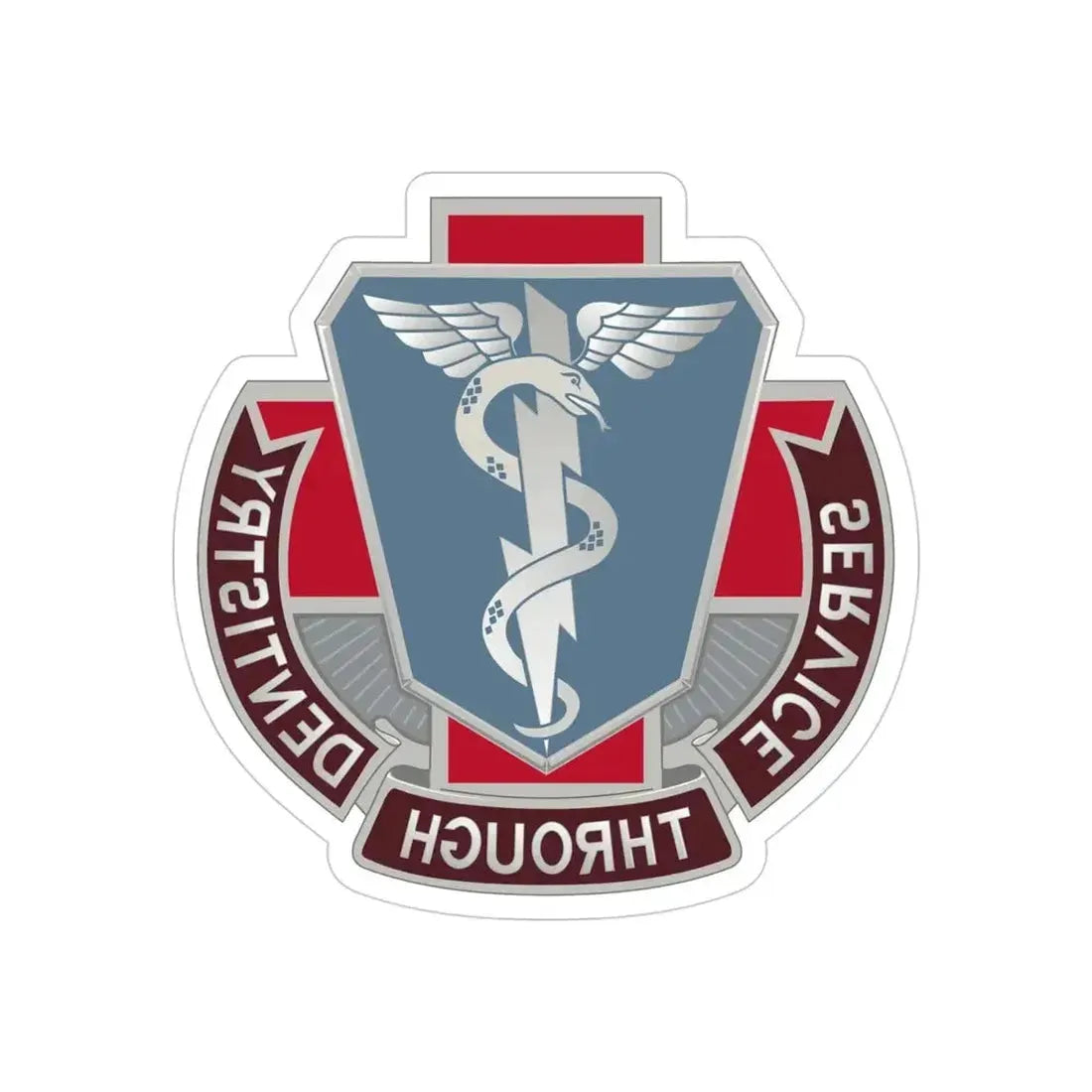Dental Health Activity Fort Benning (U.S. Army) REVERSE PRINT Transparent Die-Cut STICKER - The Sticker Space