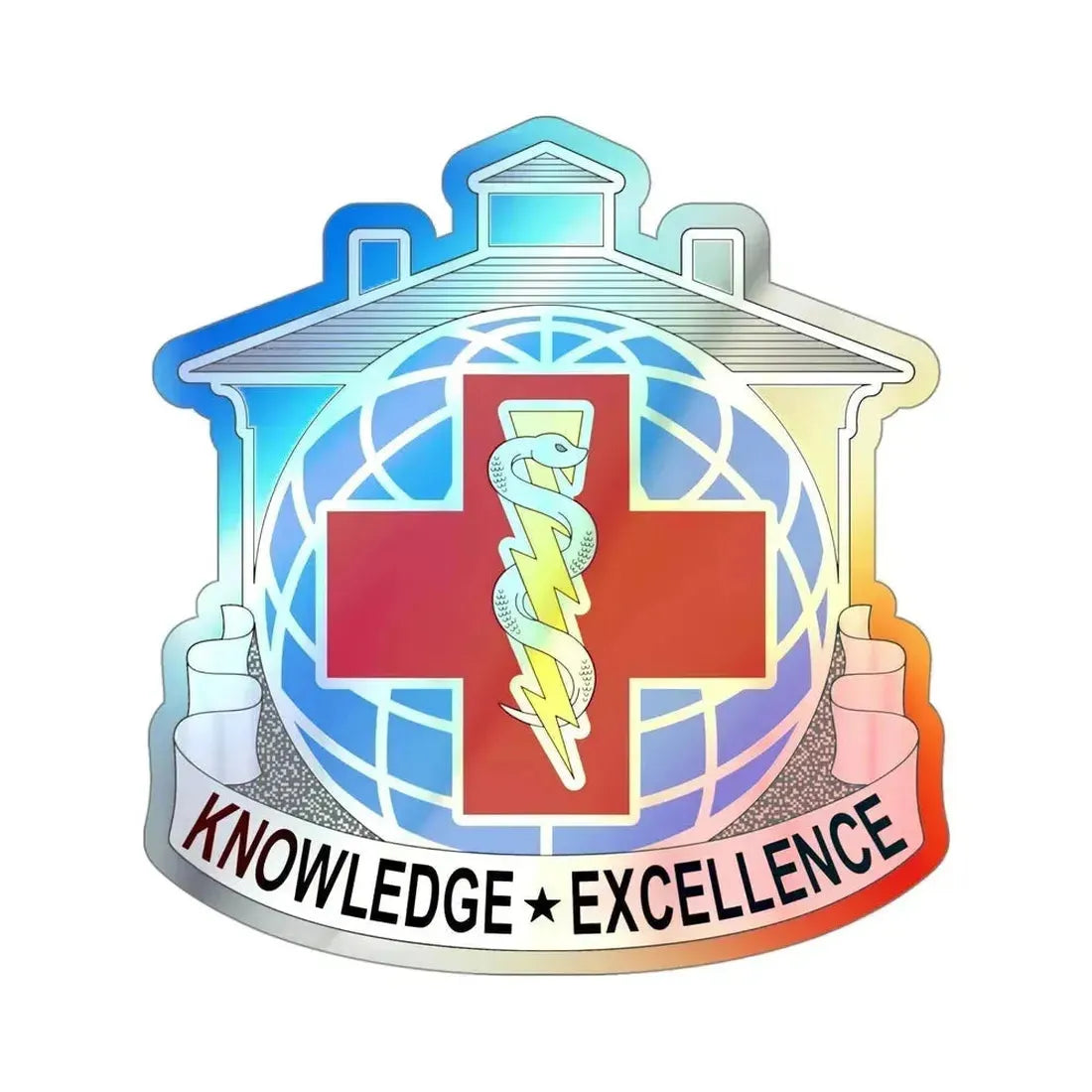Dental Health Activity Fort Gordon (U.S. Army) Holographic STICKER Die-Cut Vinyl Decal - The Sticker Space