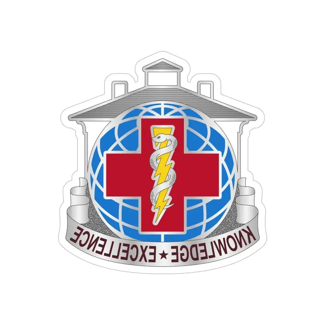 Dental Health Activity Fort Gordon (U.S. Army) REVERSE PRINT Transparent Die-Cut STICKER - The Sticker Space