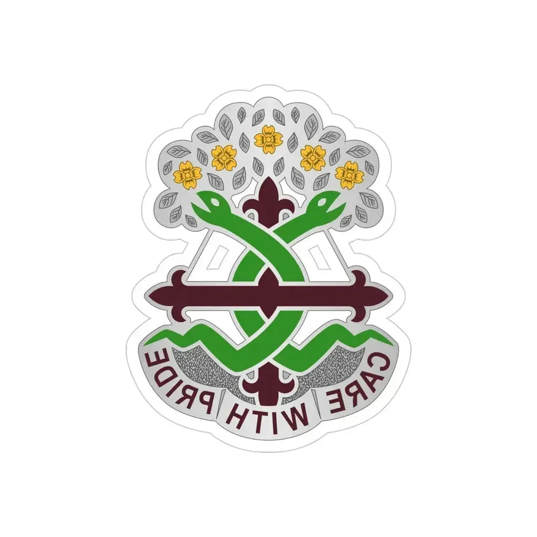 Dental Health Activity Fort Leonard Wood (U.S. Army) REVERSE PRINT Transparent Die-Cut STICKER - The Sticker Space