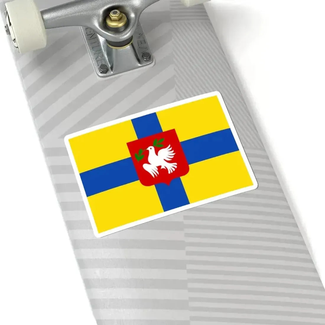 Dentergem flag (Belgium) STICKER Vinyl Kiss-Cut Decal - The Sticker Space