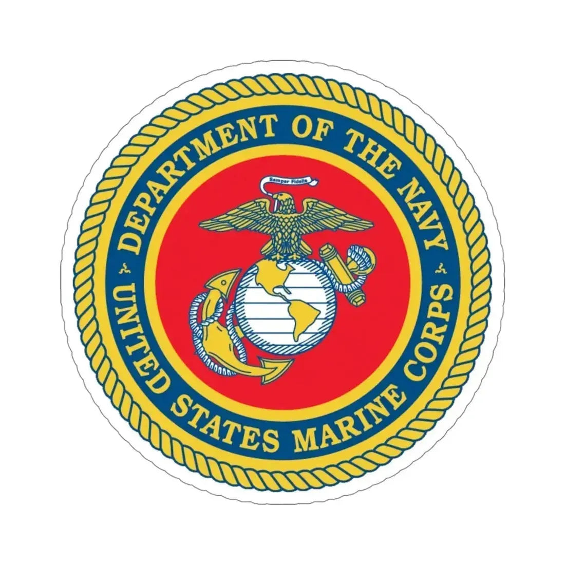 Department Of The Navy United States Marine Corps (USMC) STICKER Vinyl Die-Cut Decal - The Sticker Space