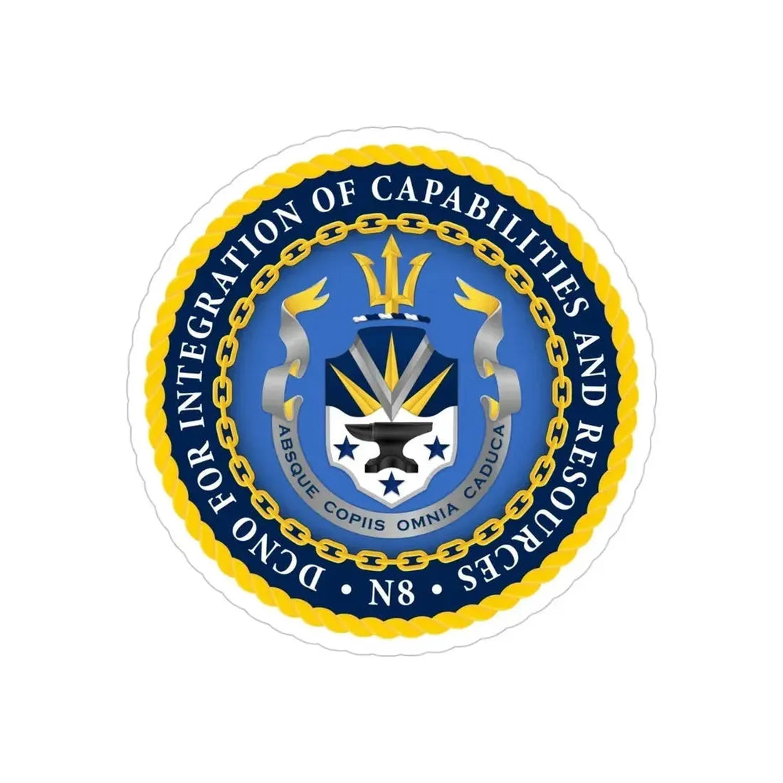 Deputy Chief of Naval Operations for Integration of Capabilities and Resources N8 (U.S. Navy) Transparent STICKER Die-Cut Vinyl Decal - The Sticker Space