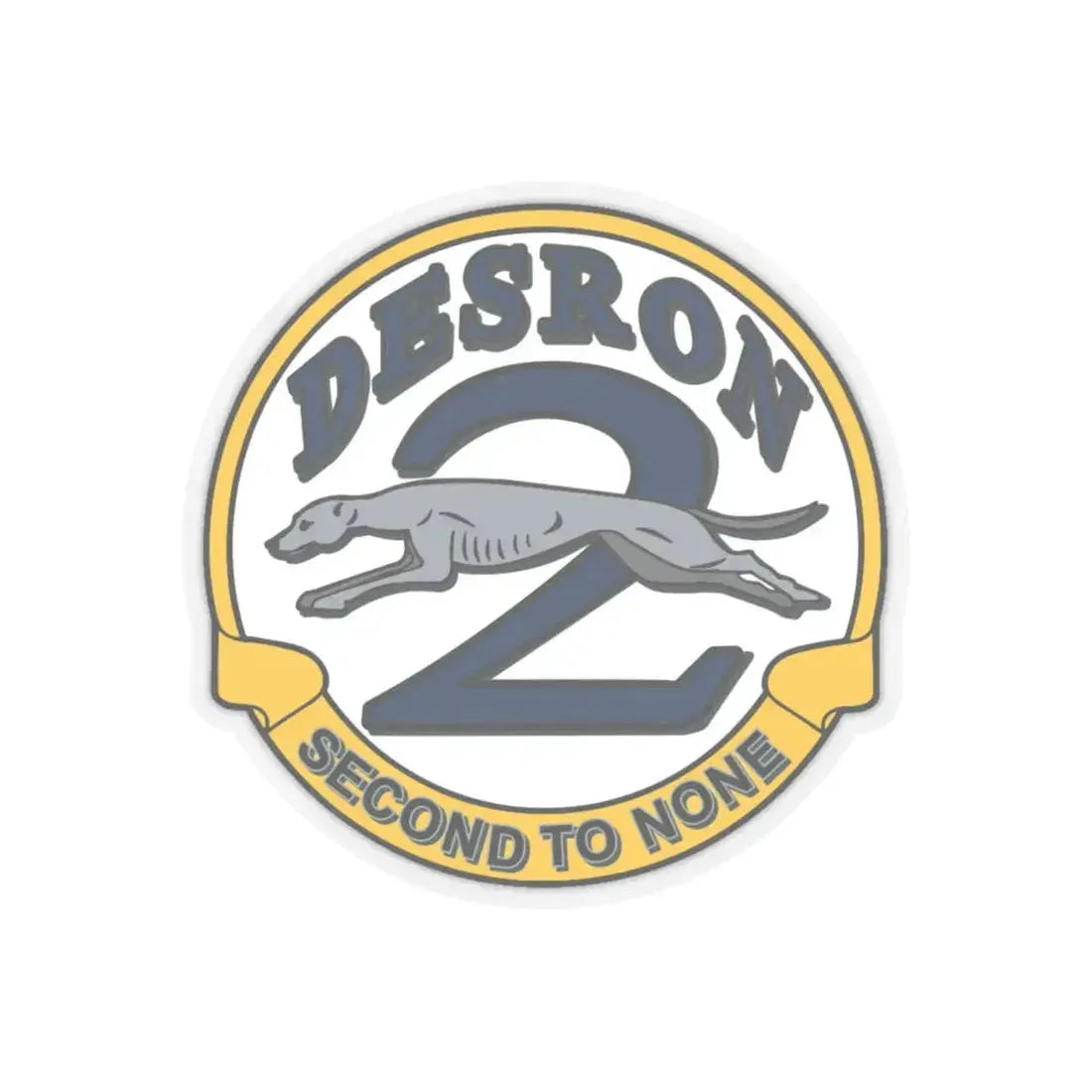 Desron 2 Second to none (U.S. Navy) STICKER Vinyl Kiss-Cut Decal 6 Inch Transparent - The Sticker Space