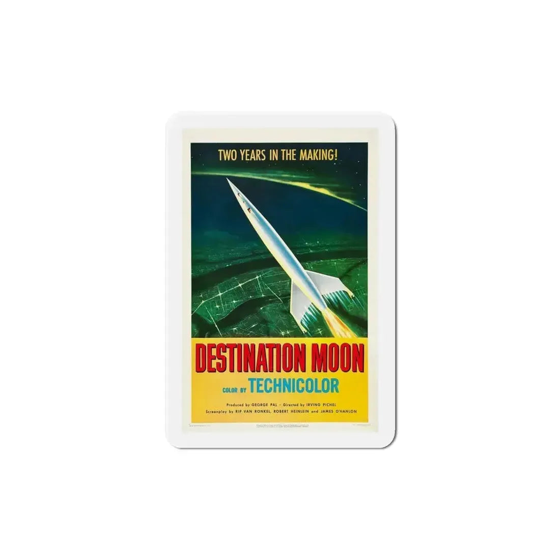 Destination Moon 1950 Movie Poster Refrigerator Magnet - The Sticker Space