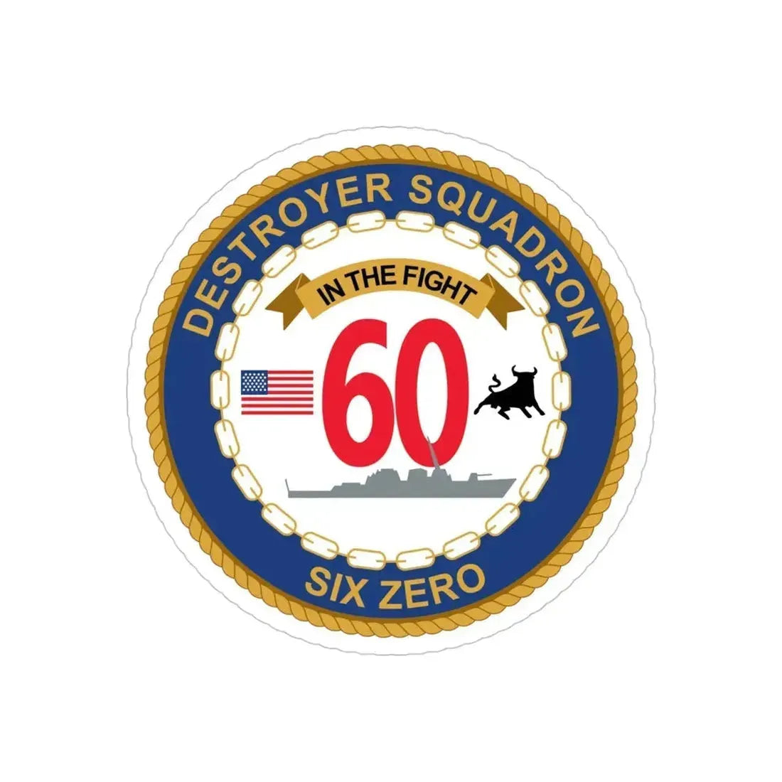 Destroyer Sq 60 (U.S. Navy) Transparent STICKER Die-Cut Vinyl Decal - The Sticker Space