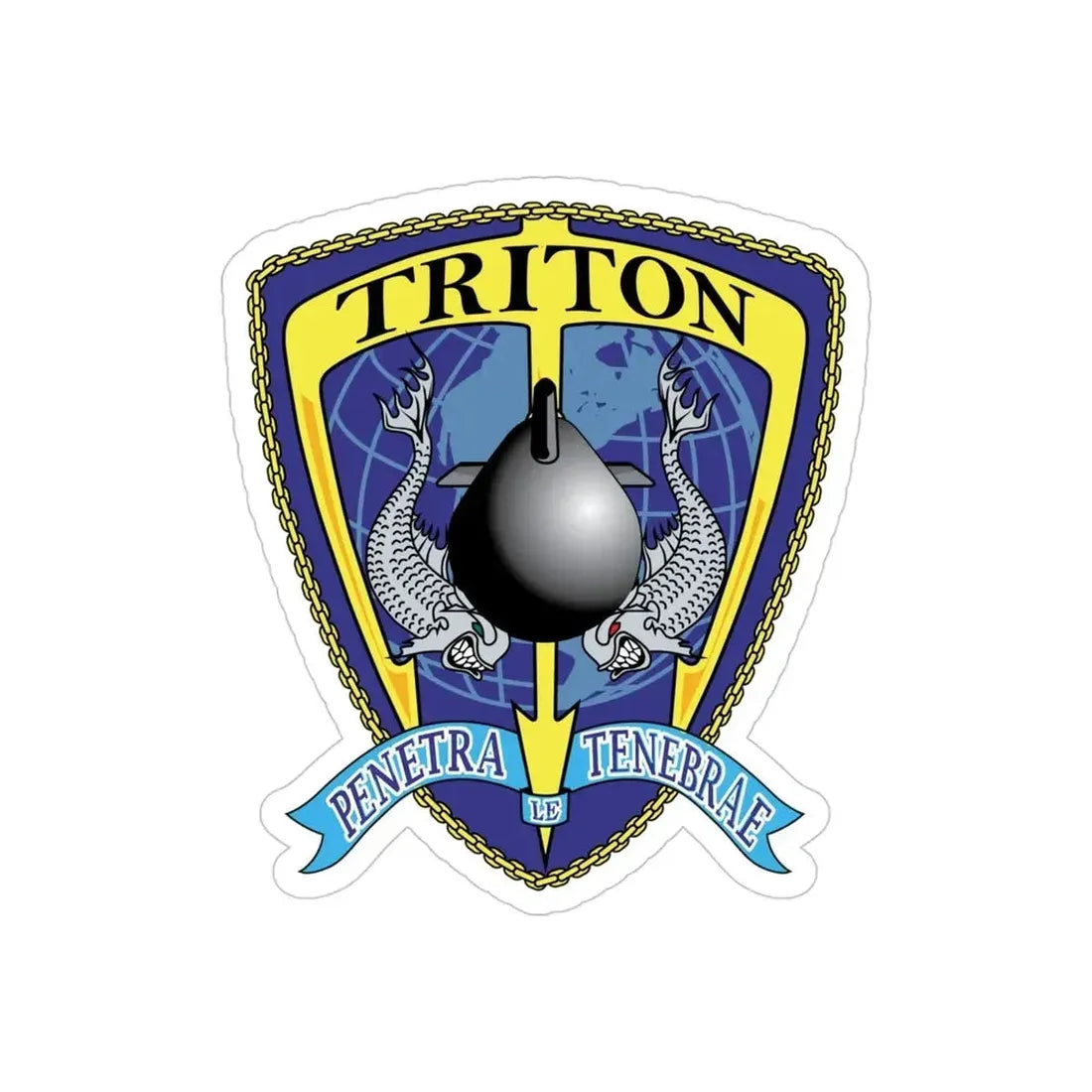 Det Triton (U.S. Navy) Transparent STICKER Die-Cut Vinyl Decal - The Sticker Space