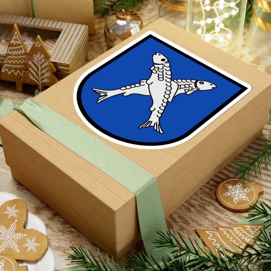 DEU Arnsdorf-Fischbach COA (Germany) (Coat of Arms) STICKER Vinyl Kiss-Cut Decal - The Sticker Space